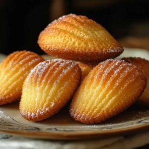 Recipe for fluffy madeleines with butter